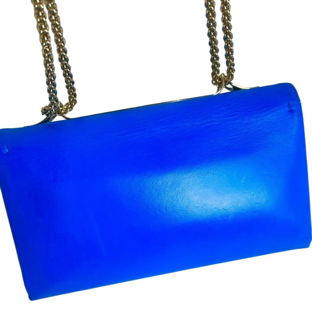 💎✨Authentic✨💎Valentino Garavani Shoulder Bag Blue Leather - Picture 4 of 11